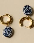 Chloe Tulip Porcelain Bead Hoops