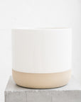 Two Tone Ceramic Pot With Beige Detail
