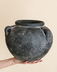 Black Terracotta Vase w/ Handles