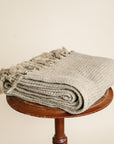 Cotton Throw Blanket w/ Fringe