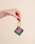 Birth Flower Keychain