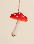 Velvet Red Mushroom Ornament