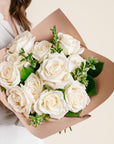 Academy Signature White Rose Bouquet