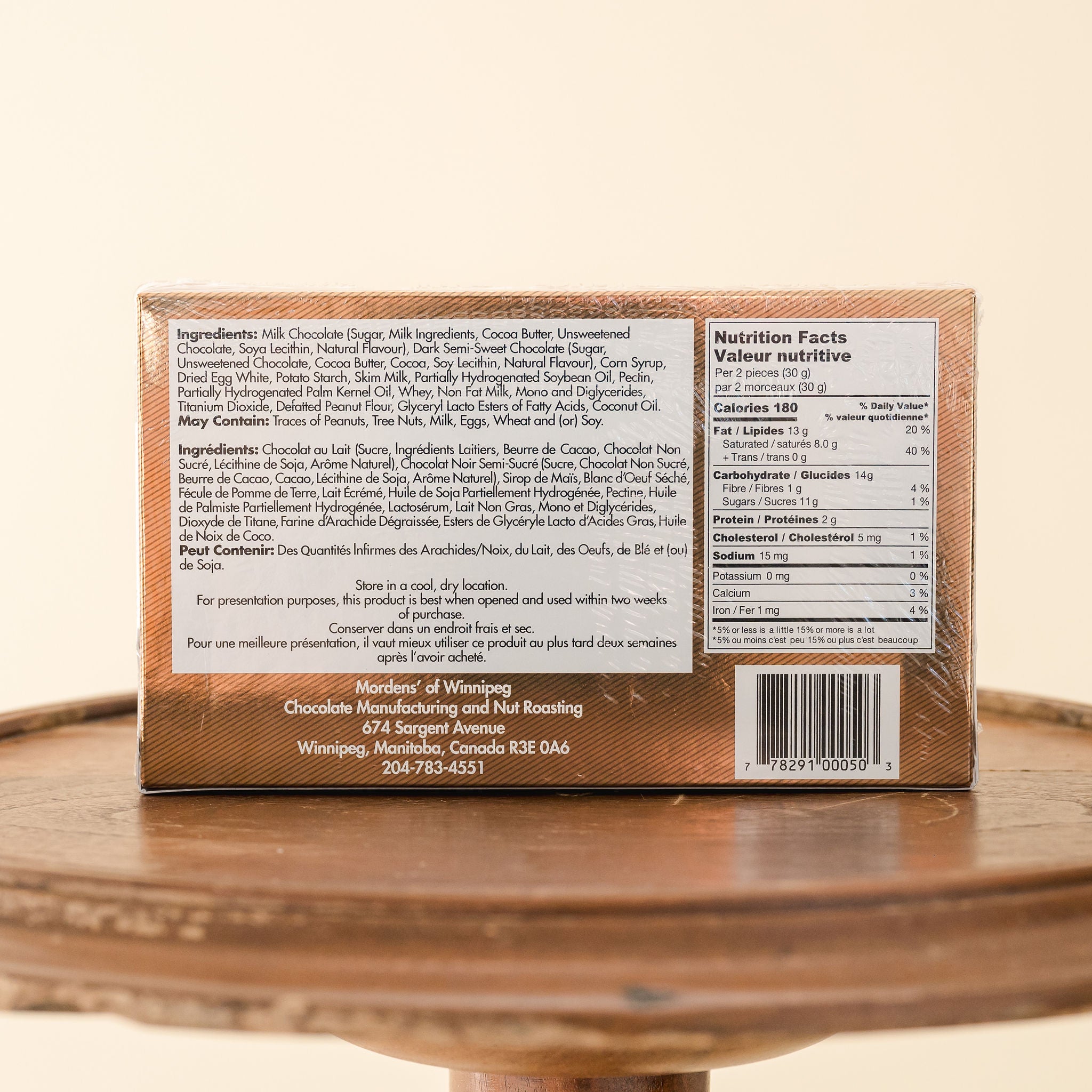 back of the box ingredients and nutrition facts 