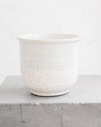 Two Tone Textured White and Blue Ceramic Pot