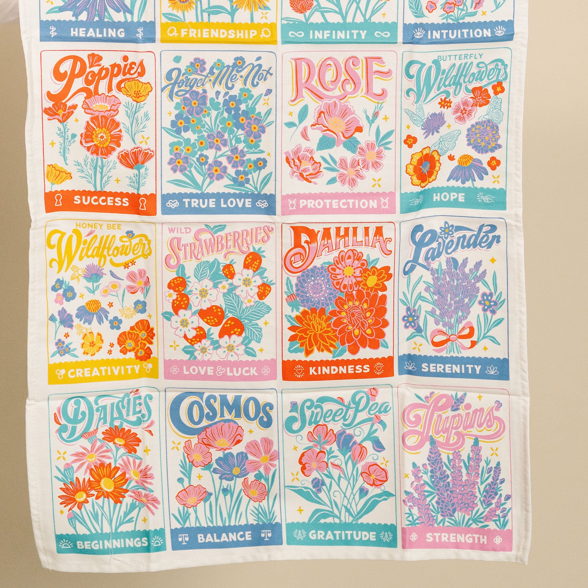 Vintage Seed Packets Tea Towel