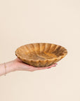 Scalloped Wooden Dish