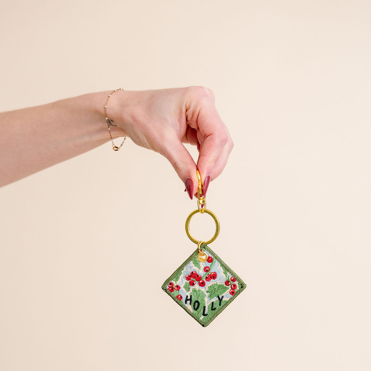 Birth Flower Keychain