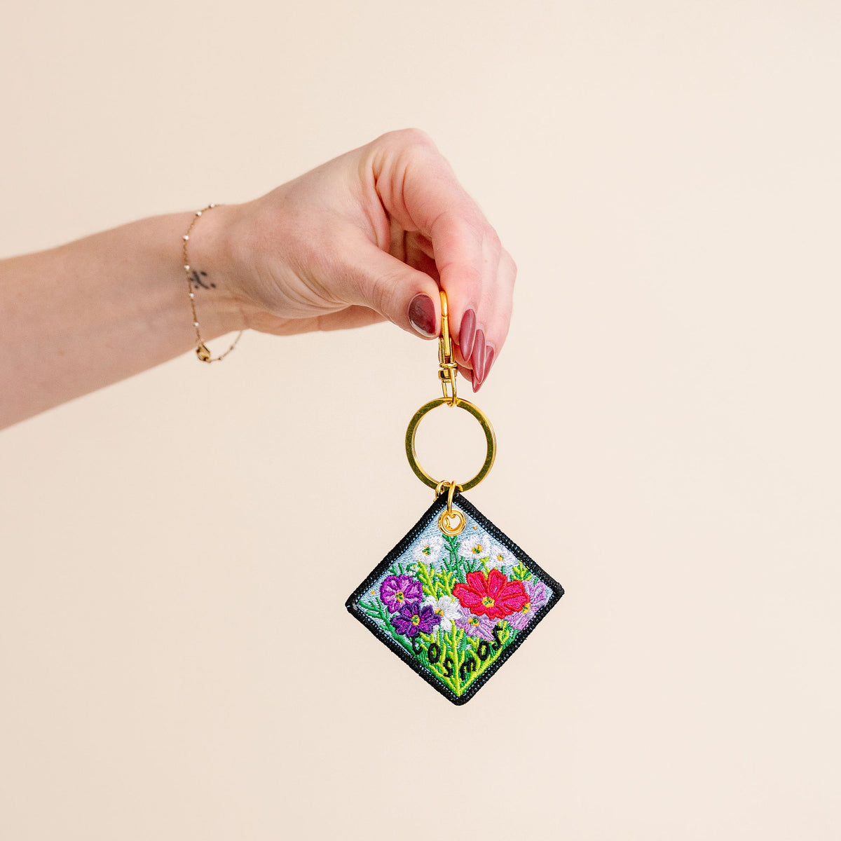Birth Flower Keychain