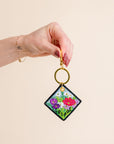 Birth Flower Keychain