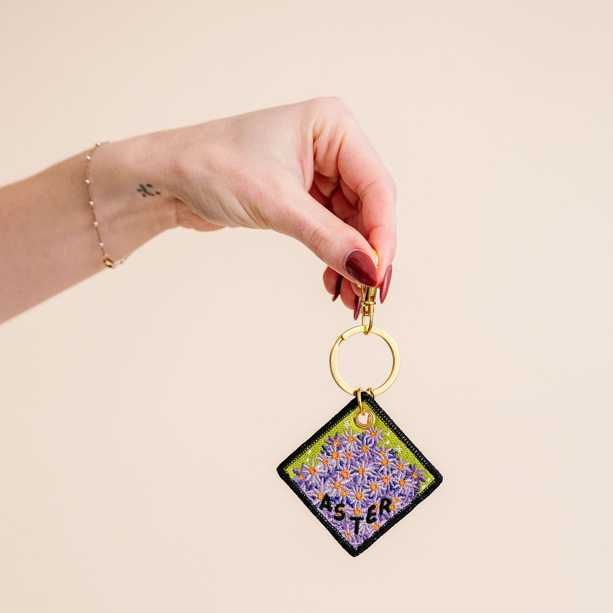 Birth Flower Keychain