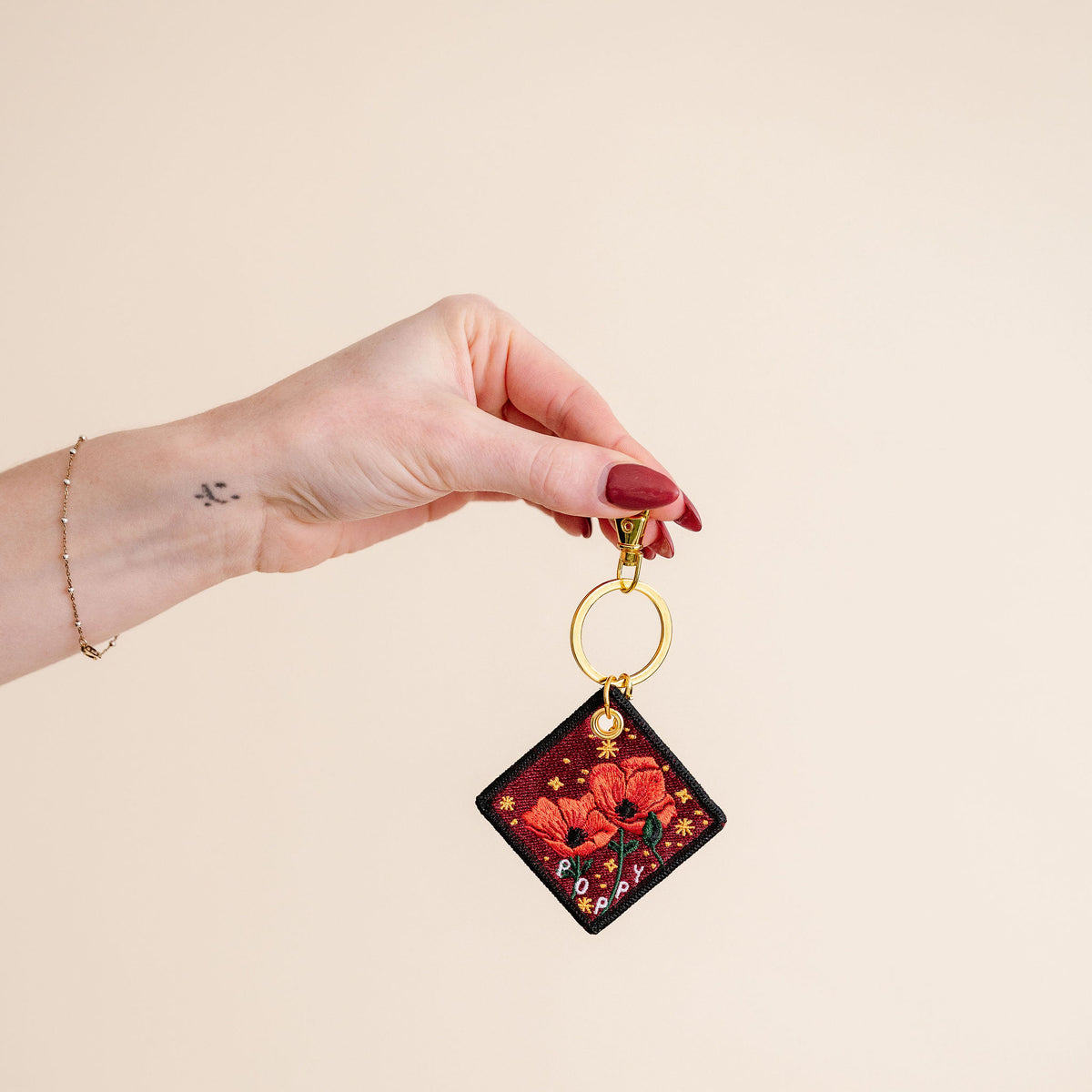 Birth Flower Keychain
