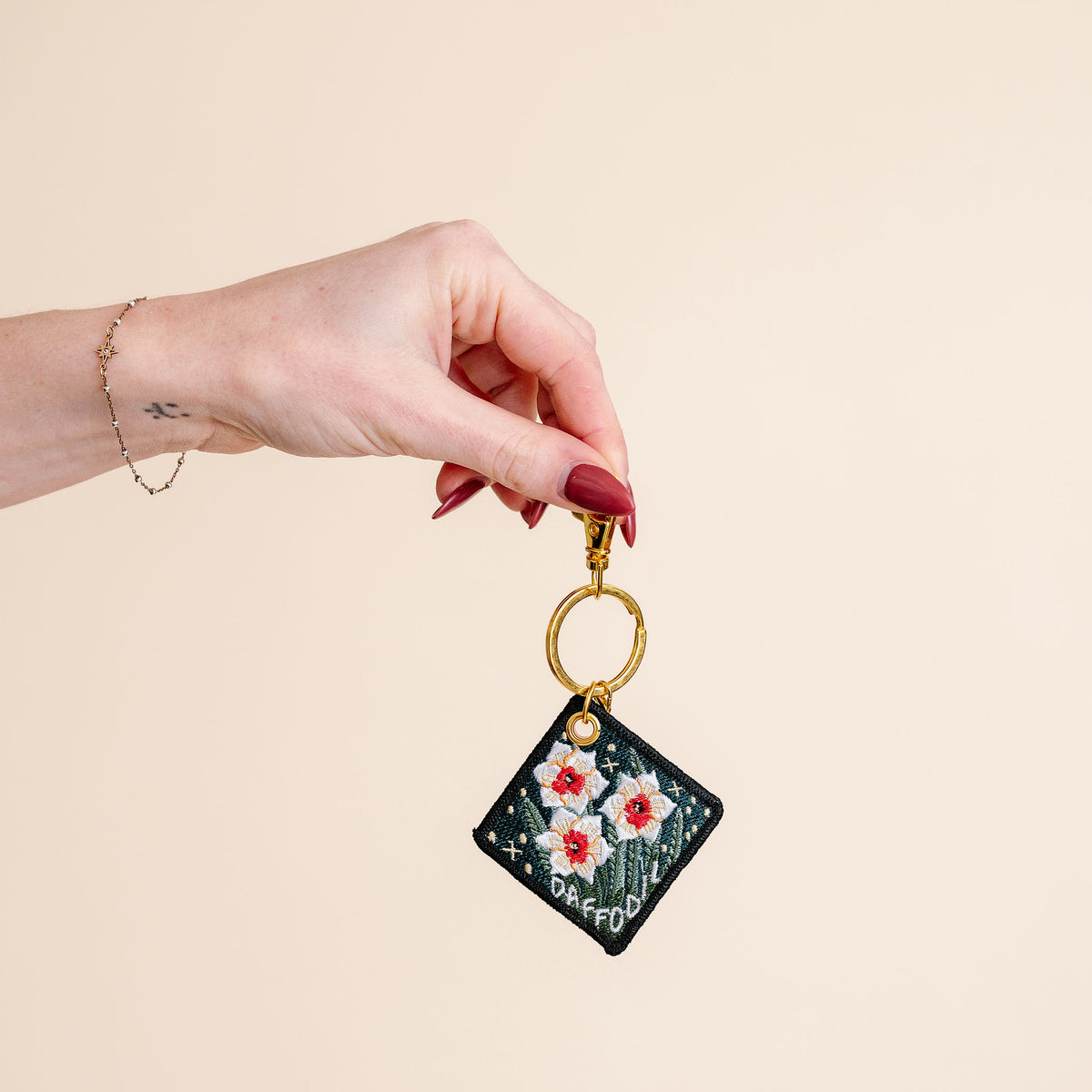 Birth Flower Keychain