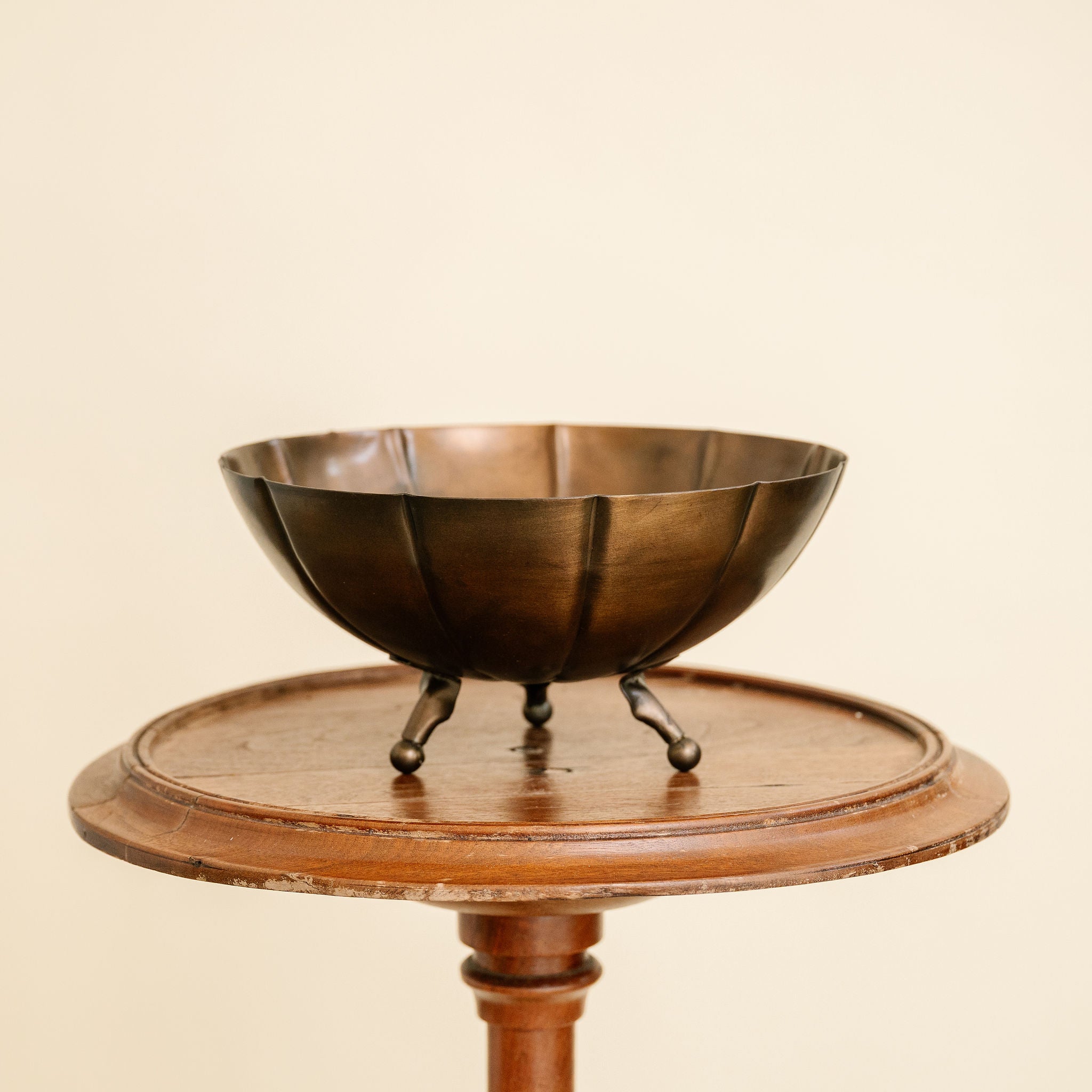 Brass Scalloped Footed Bowls