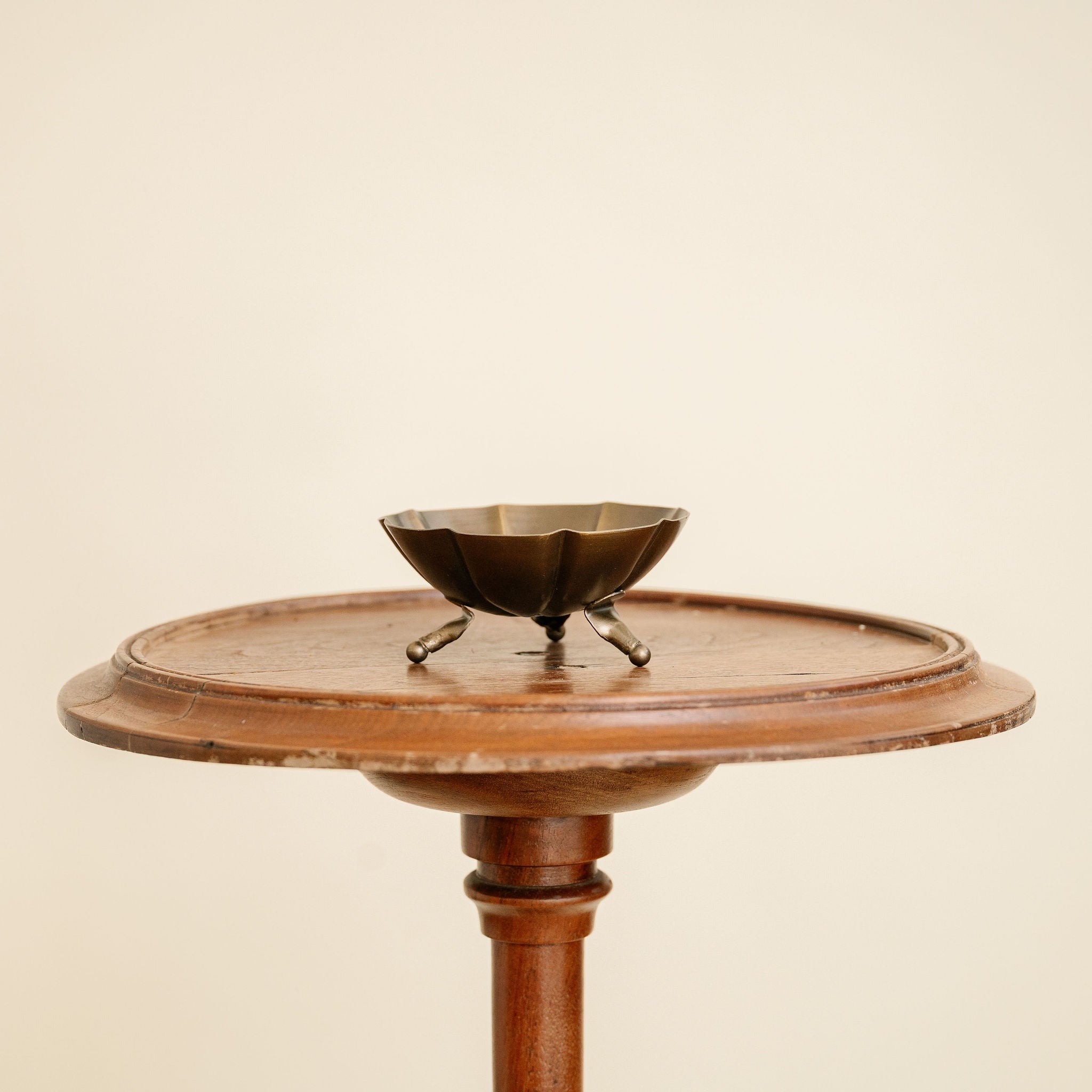 Brass Scalloped Footed Bowls