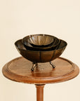 Brass Scalloped Footed Bowls