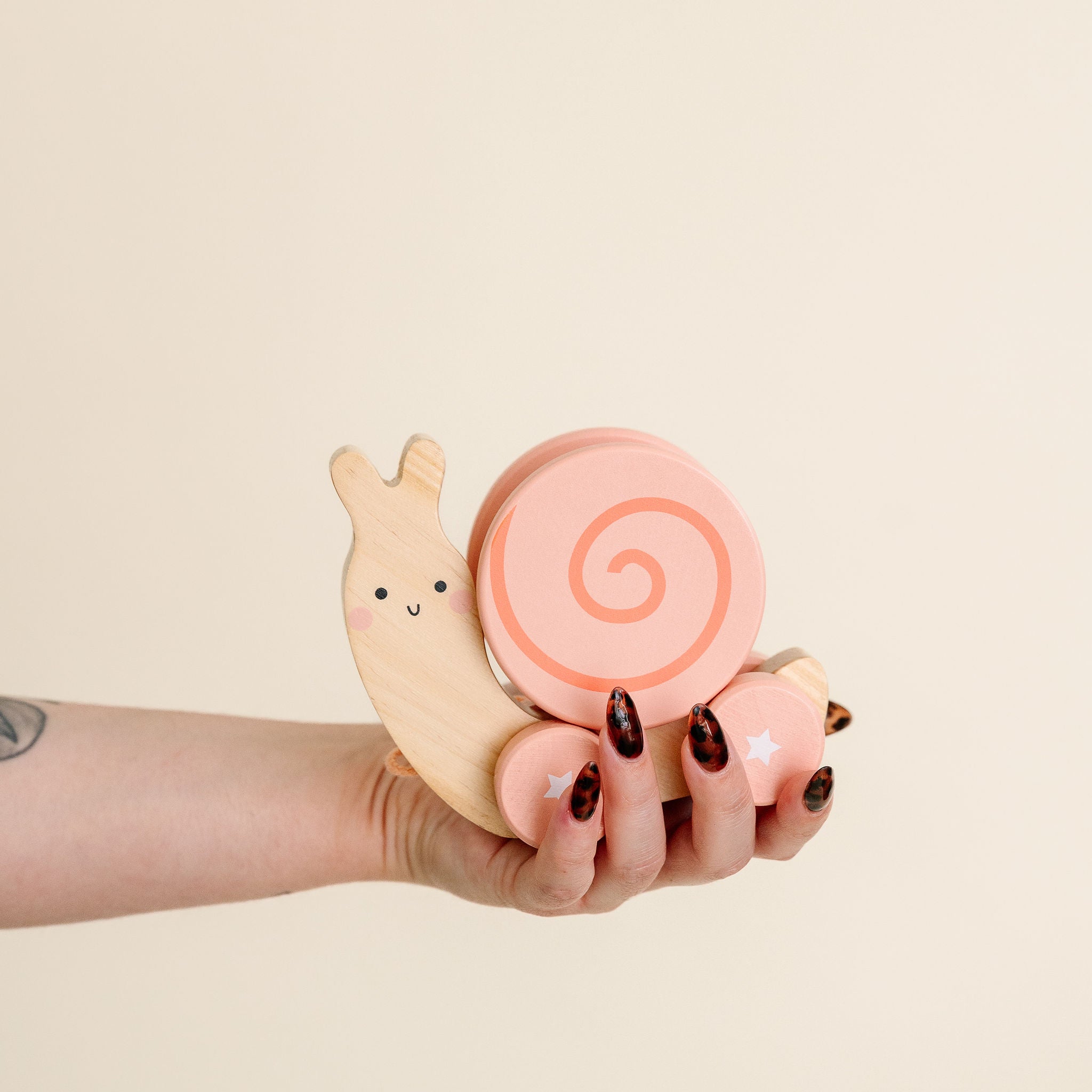 Wooden Snail Pull Toy