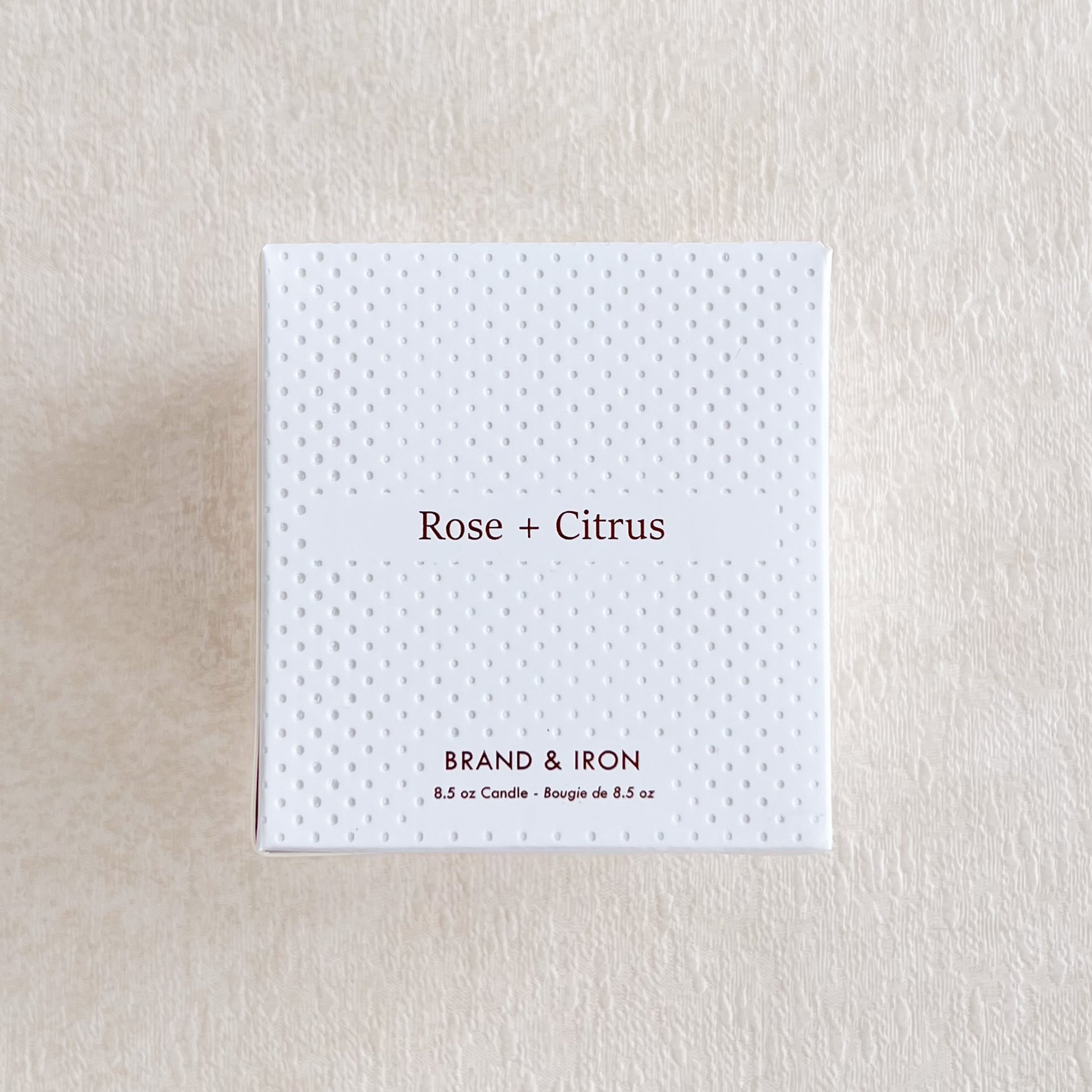 Brand &amp; Iron Soy Candle: Rose + Citrus