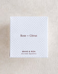 Brand & Iron Soy Candle: Rose + Citrus