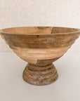 Mango Wood Footed Bowl