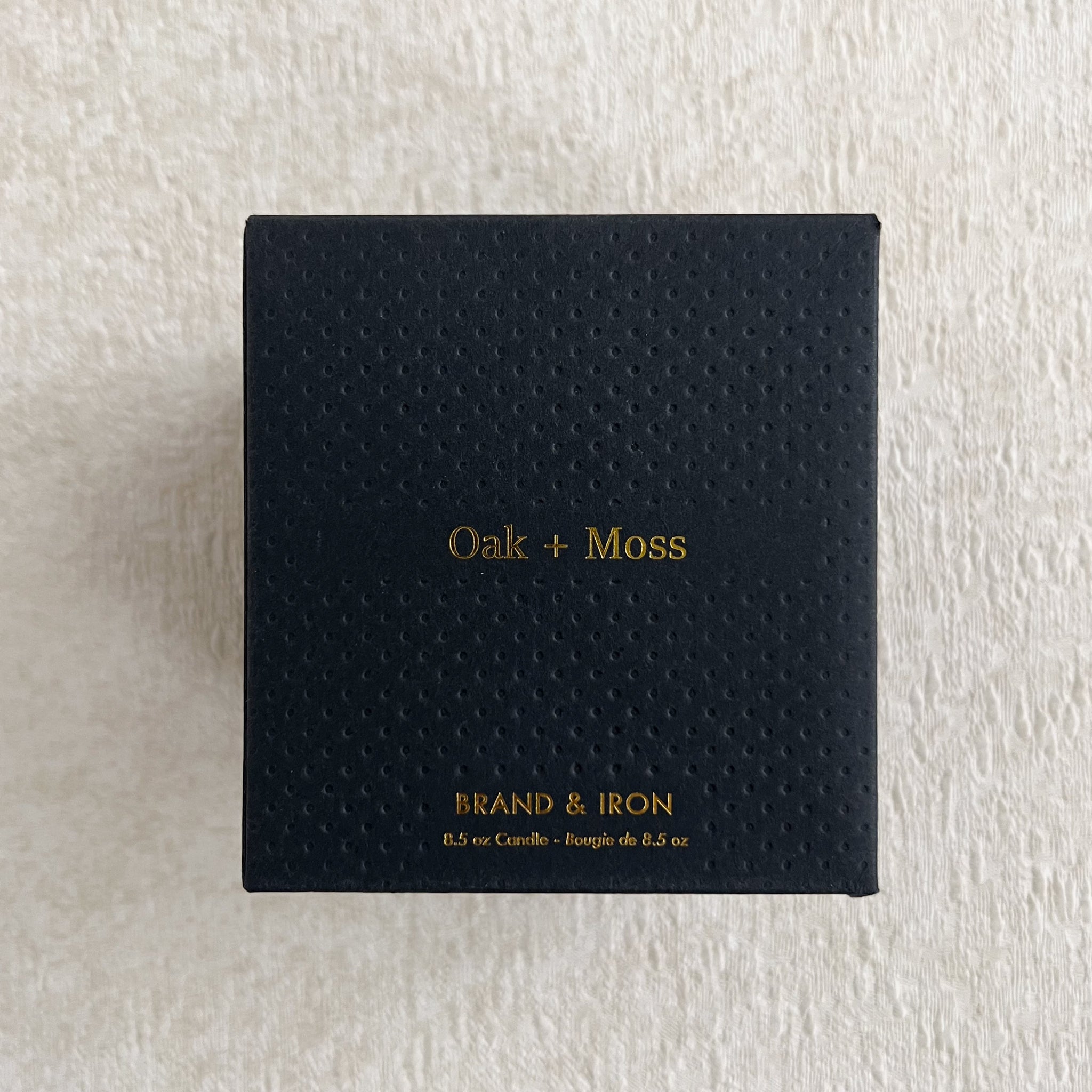 Brand &amp; Iron Soy Candle: Oak + Moss
